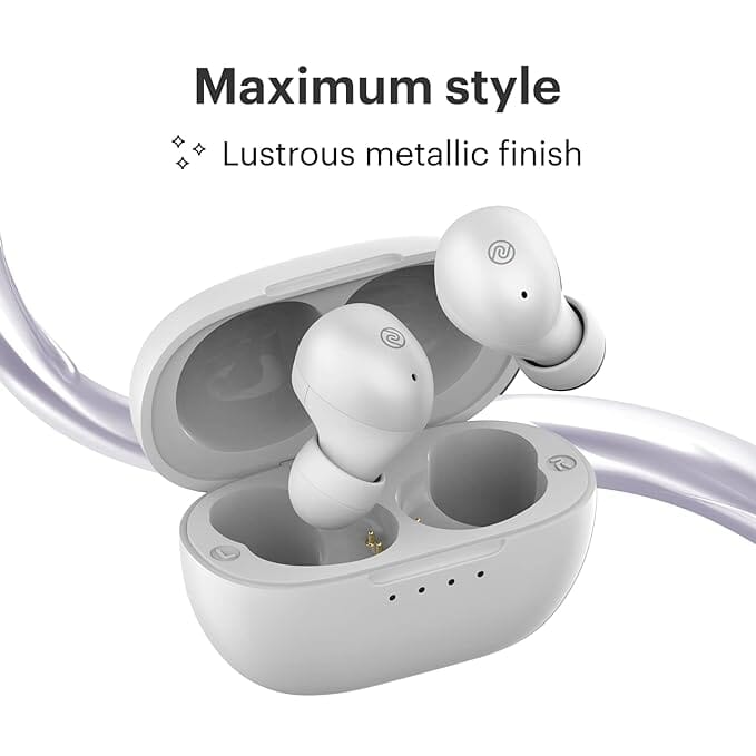 Noise Beads Bluetooth Headset (Pearl White, True Wireless) IPX5 Waterproof