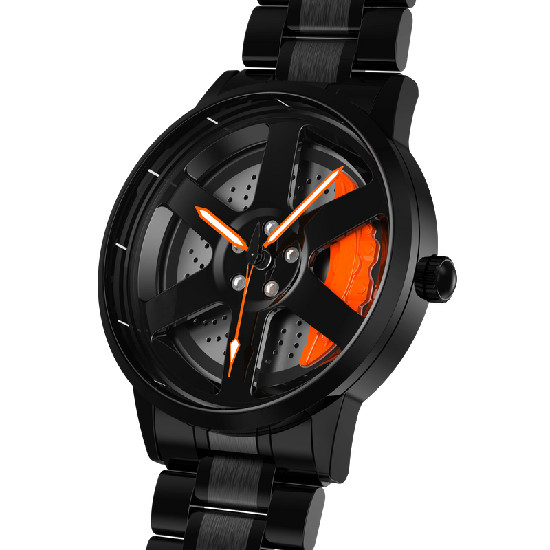 G12 Gyro Watch with Heavy Quality Rotating Dial (Orange)