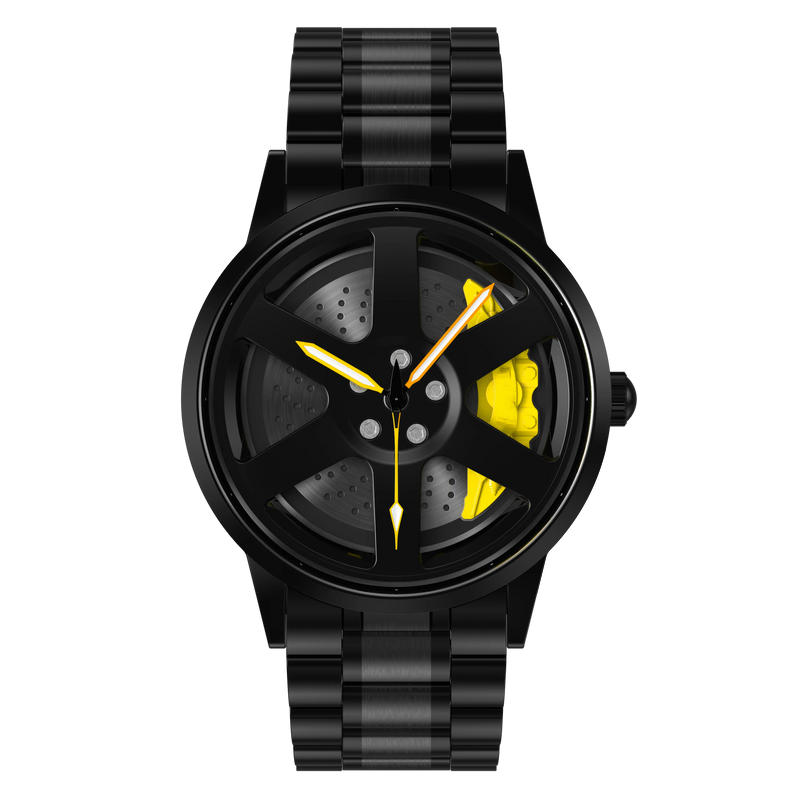 Lyrcsol_ G12 Gyro Watch with Heavy Quality Rotating Dial (Yellow)